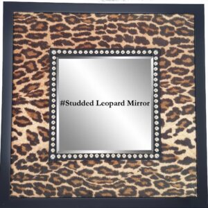 Studded Leopard Mirror