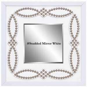 Studded Mirror White