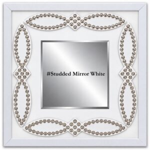 #Studded Mirror White
